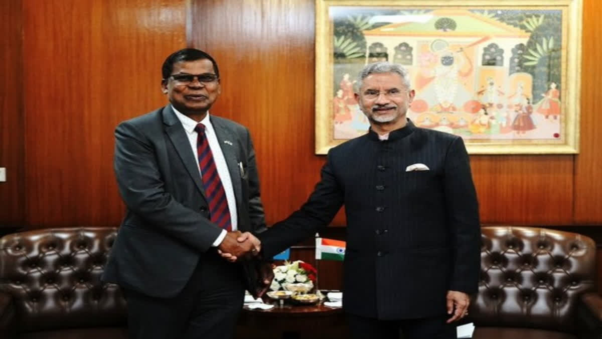 External Affairs Minister S Jaishankar meets Dept PM of Fiji, Biman Prasad