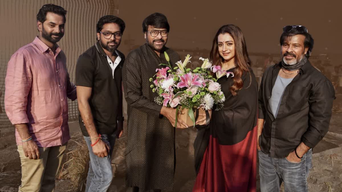 Trisha chiranjeevi Vishwambhara  fantasy film Vishwambhara release  chiranjeevi 156th film Vishwambhara  തൃഷ നായികയായി വിശ്വംഭര  ചിരഞ്ജീവി തൃഷ വിശ്വംഭര സിനിമ