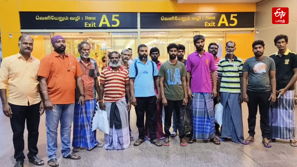 12 fishermen returned to Tamil Nadu