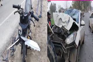 A young man and his partner were victims of a road accident