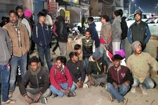 Ludhiana police  ಹಲವರಿಗೆ ಡಿಕ್ಕಿ ಹೊಡೆದ ಕಾರು  ಲೂಧಿಯಾನ ಪೊಲೀಸ್  ರಸ್ತೆ ಅಪಘಾತ  Thrikke Road