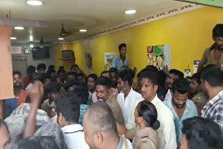 In theni restaurant bustling with crowd after the announcement of biryani sale at fifty rupees