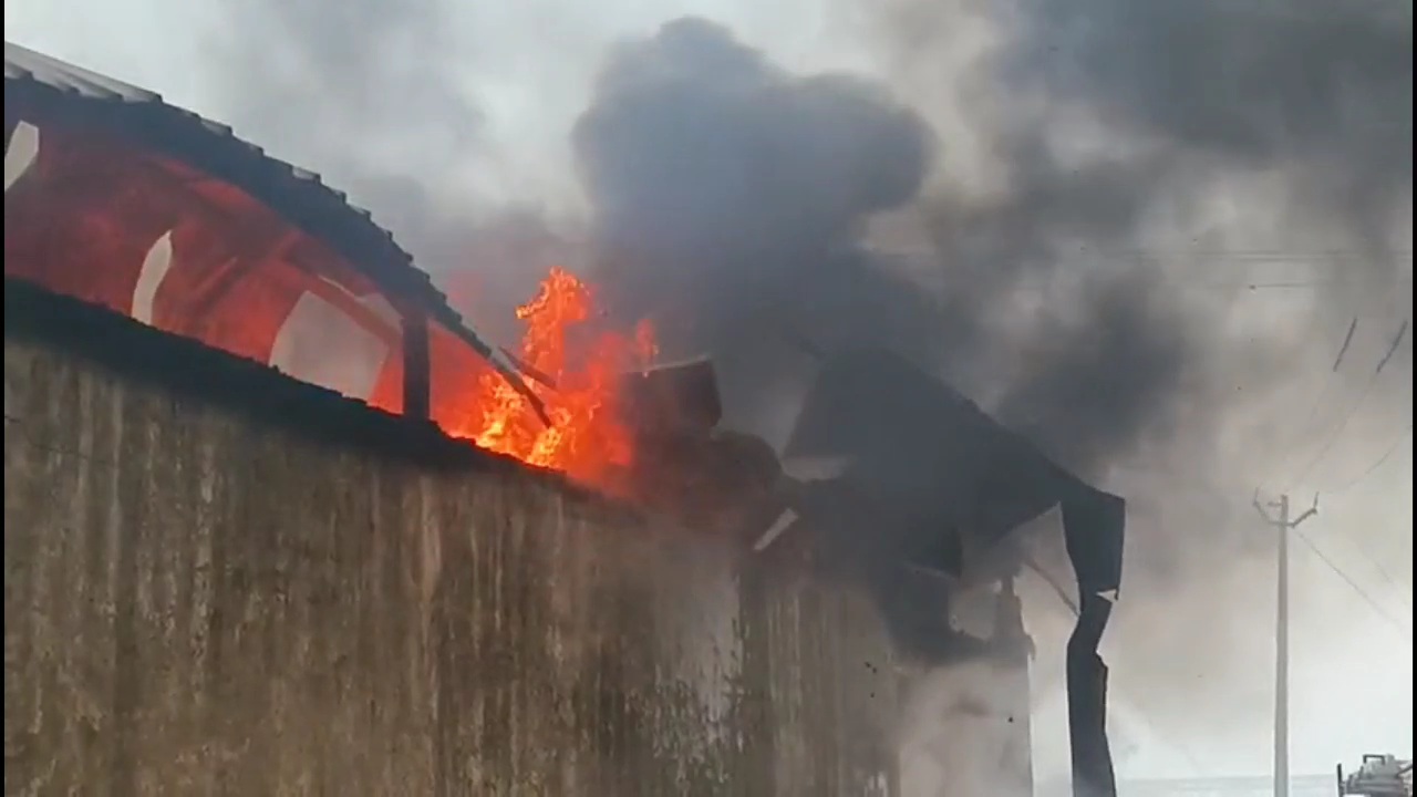 Fire broke out in textile factory in Karnal