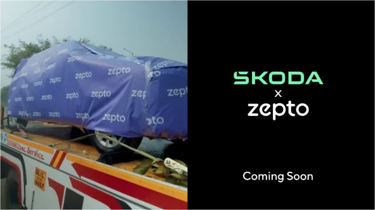 ZEPTO SKODA CAR DELIVERY DOORSTEP