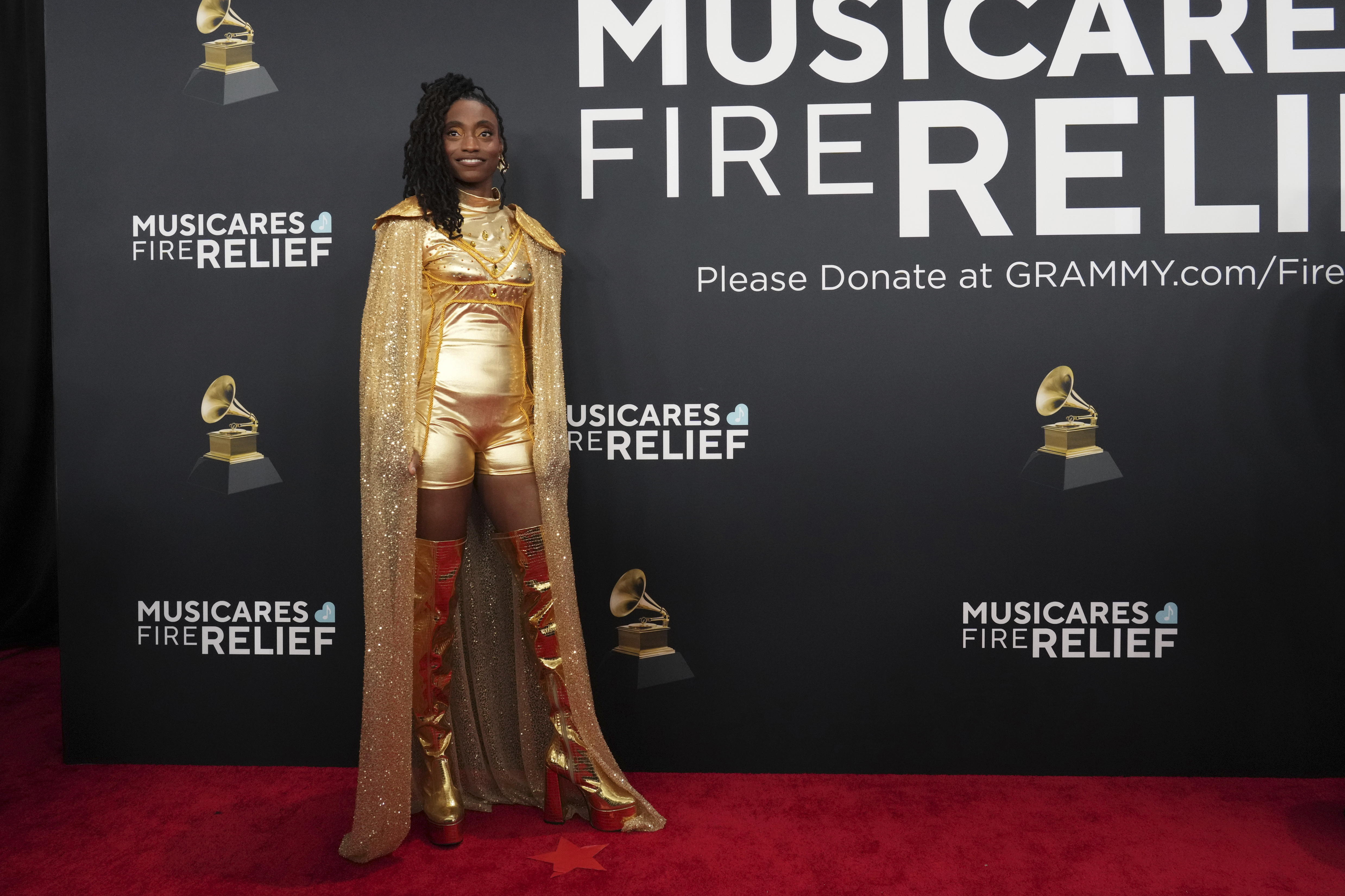 Lakecia Benjamin arrives at the 67th annual Grammy Awards