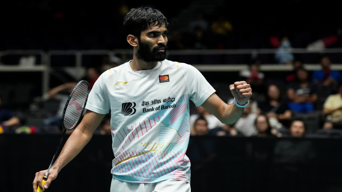 Kidambi Srikanth registered a victory over Chinese Taipei's Chou Tien Chen 21-15, 20-22, 21-8 in a cliffhanger to advance into the second round of the French Open Super 750 badminton tournament at Pairs in France on Wednesday. On the other hand, seasoned shuttler HS Prannoy continues to struggle with his poor form as makes an early exit from the tournament after losing to Chinese Lu Guang Zu in straight two sets.