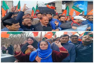 Celebration of BJP Workers in Valley