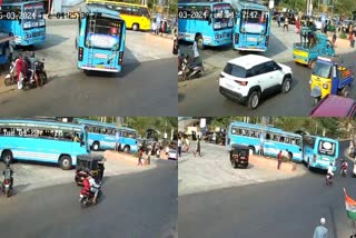 Private bus workers clash at Mavoor  Mavoor bus stand clash  ബസ് ജീവനക്കാർ തമ്മിൽ കയ്യാങ്കളി  മാവൂരിൽ ബസുകൾ കൂട്ടിയിടിപ്പിച്ചു