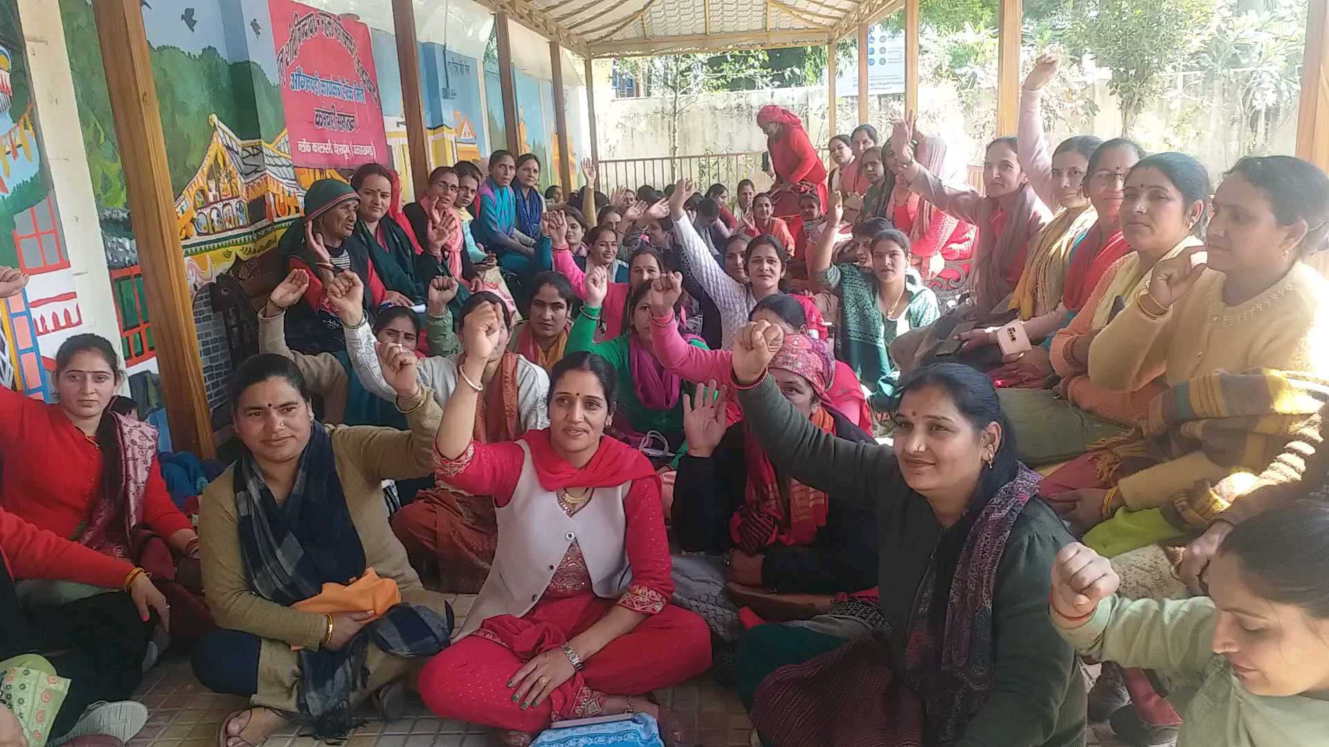 Anganwadi protest