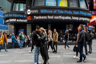 An earthquake centred between New York and Philadelphia shook skyscrapers and suburbs across the northeastern US on Friday, causing no major damage but startling millions of people in an area unaccustomed to such tremors.