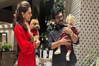 Ram Charan Returns to Hyderabad with Wife Upasana, and Daughter Klin Kaara after Family Vacation