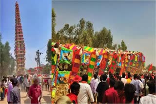 temple chariot fell during Huskuru Madduramma Devi festival in Bengaluru