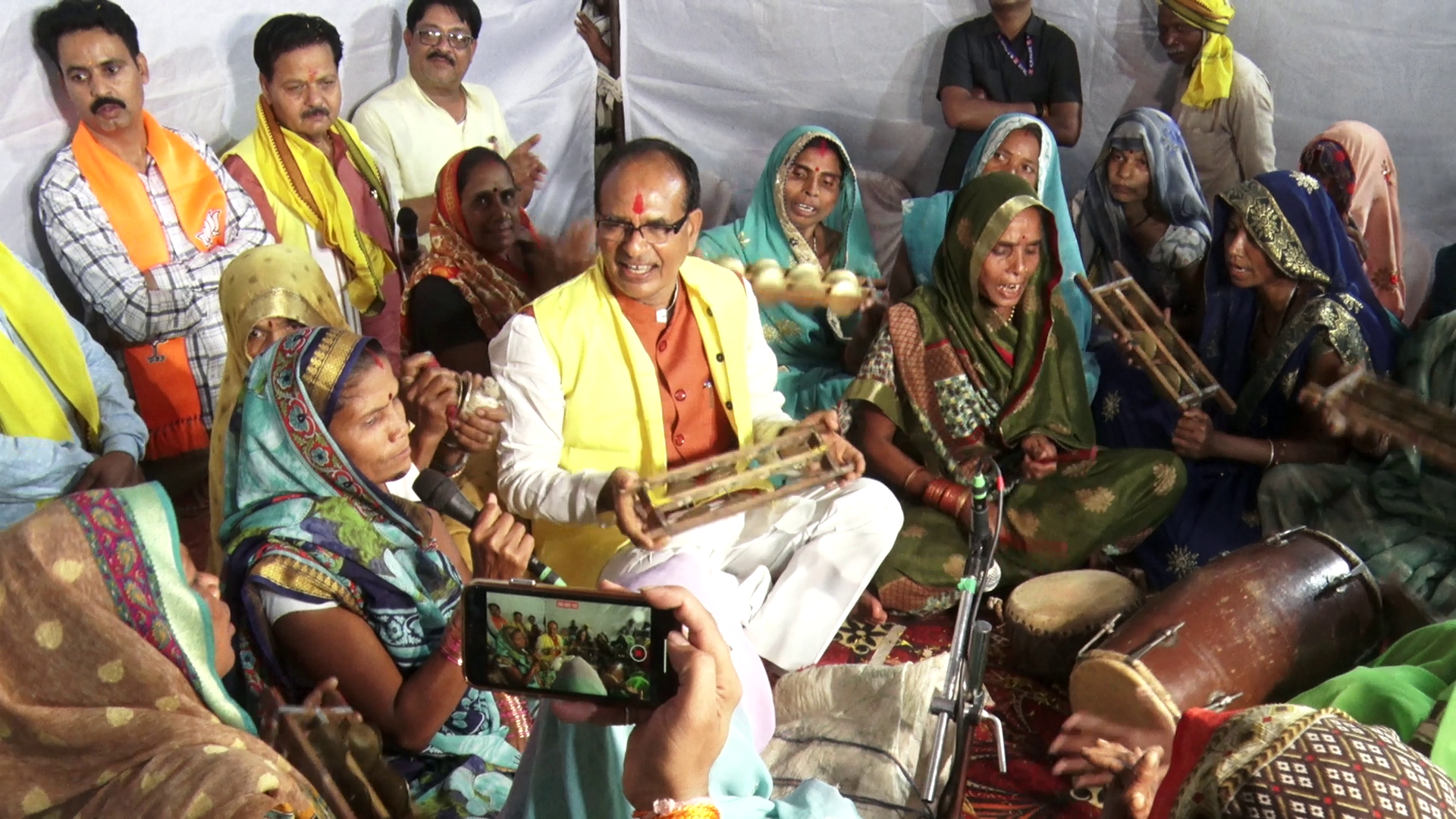 Shivraj in tribal house