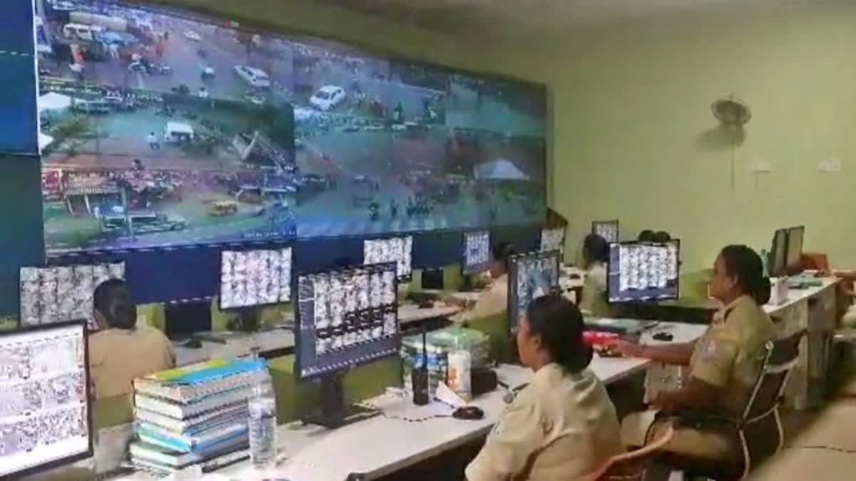 Drones are being used to monitor procession
