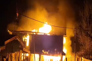 A student died in a fire at Tral's madrasa