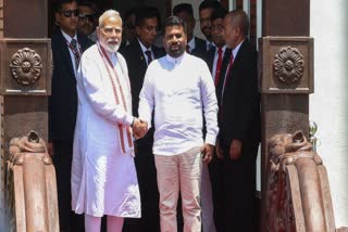 In this image posted by @PMOIndia via X on April 6, 2025, Prime Minister Narendra Modi being seen off by Sri Lankan President Anura Kumara Dissanayake as he departs for India, in Anuradhapura.