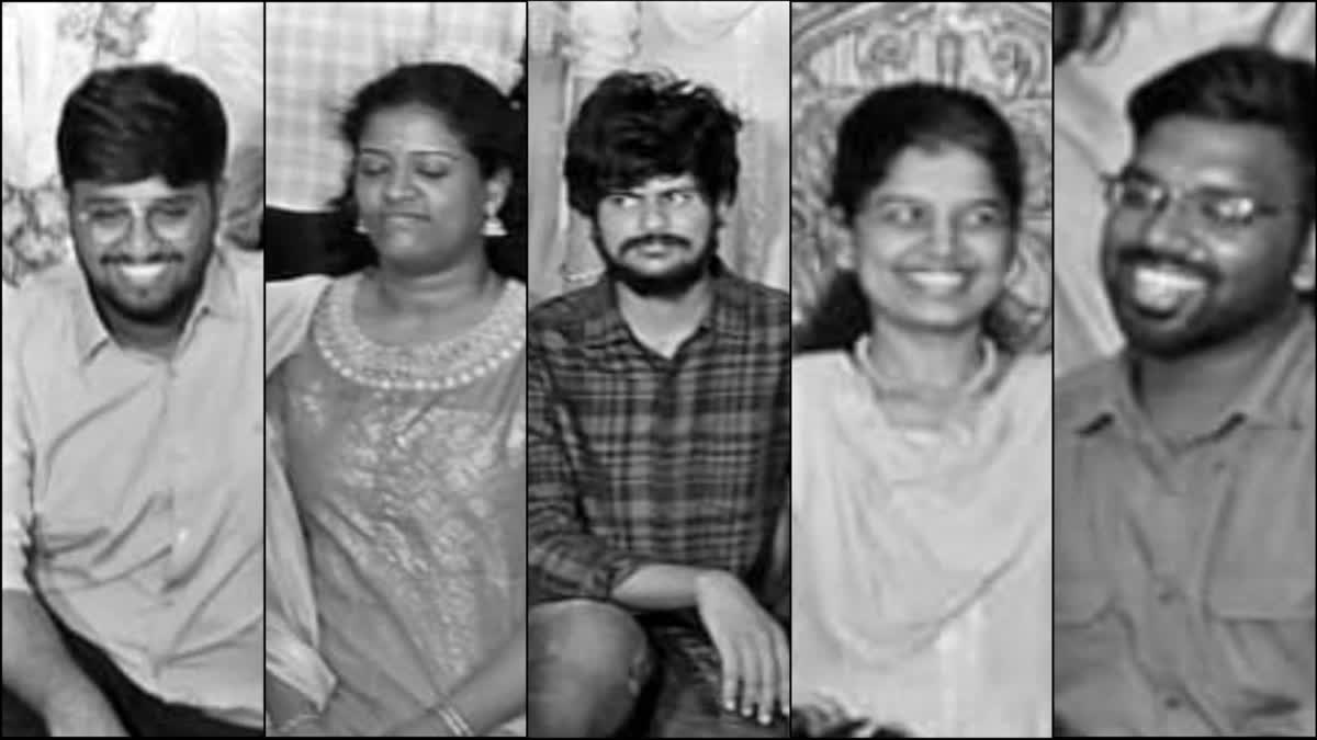 A group of medical students from Tiruchirappalli College went to Lemur Beach at Rajakkamangalam and a huge wave dragged several of them into the sea.