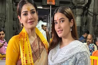 Raveena Tandon and Rasha