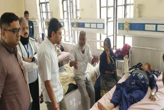 District Collector inspecting Mahatma Gandhi District Hospital in Bhilwara
