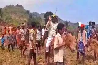 Tribal People Protest for Road