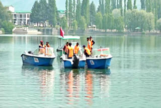mock drill in Dal Lake Srinagar
