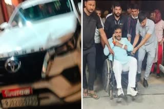 RAJASTHAN OPPOSITION LEADER  CAR ACCIDENT  രാജസ്ഥാൻ പ്രതിപക്ഷ നേതാവിന് പരിക്കേറ്റു  ടിക്കാ റാമിന് കാറപകടത്തിൽ പരിക്കേറ്റു