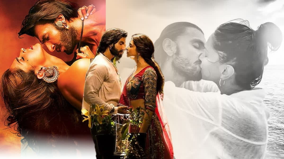 Ranveer Singh Lip Lock Moments  with Deepika Padukone