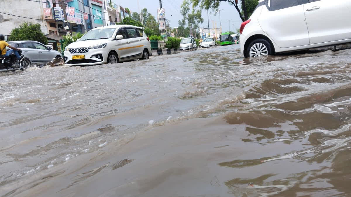 Parts Of Delhi Face Waterlogging Due To Heavy Rain