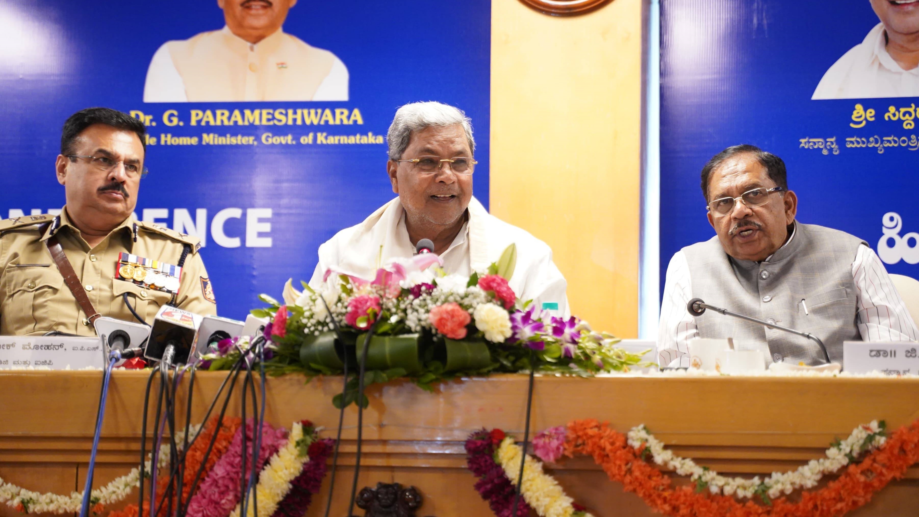 IGP Dr Alok Mohan, CM Siddaramaiah, Dr. Parameshwar