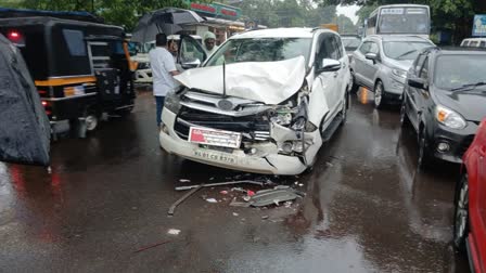 VD SATHEESAN ACCIDENT  പ്രതിപക്ഷ നേതാവ് വിഡി സതീശൻ  വിഡി സതീശൻ അപകടം  VD SATHEESAN ACCIDENT IN KASARAGOD