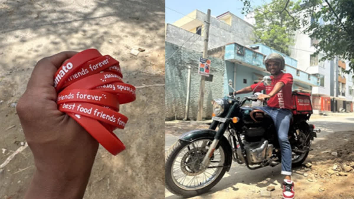Zomato CEO Deepinder Goyal celebrated Friendship Day in an innovative way. He attired in a red T-shirt like a regular delivery boy and delivered the food on a bike. He shared the related photos on his Twitter handle. These photos are currently doing rounds on social media.