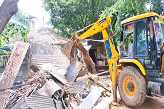 Bulldozer action on illegal occupations in nuh