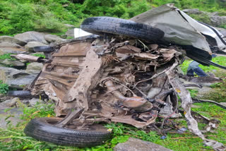 Car fell into ditch on Chamba Jot Road