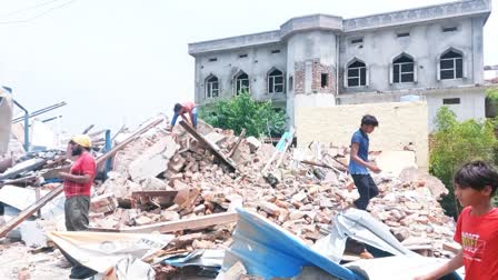 bulldozer action in nuh