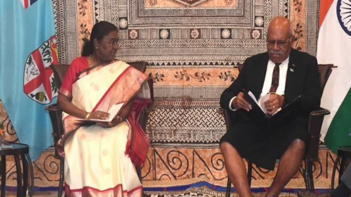 PRESIDENT MURMU FIJI PM SITIVENI RABUKA രാഷ്‌ട്രപതി ദ്രൗപദി മുര്‍മു NEW ZEALAND GOVERNOR GENERAL KIRO