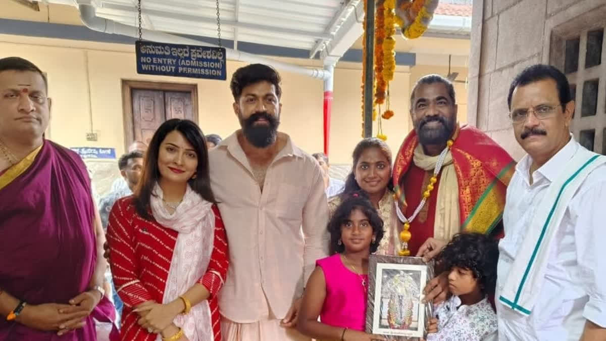 Yash And Radhika Pandit Visit Temple With Toxic Producer Amid Filming Delays - Pics Inside