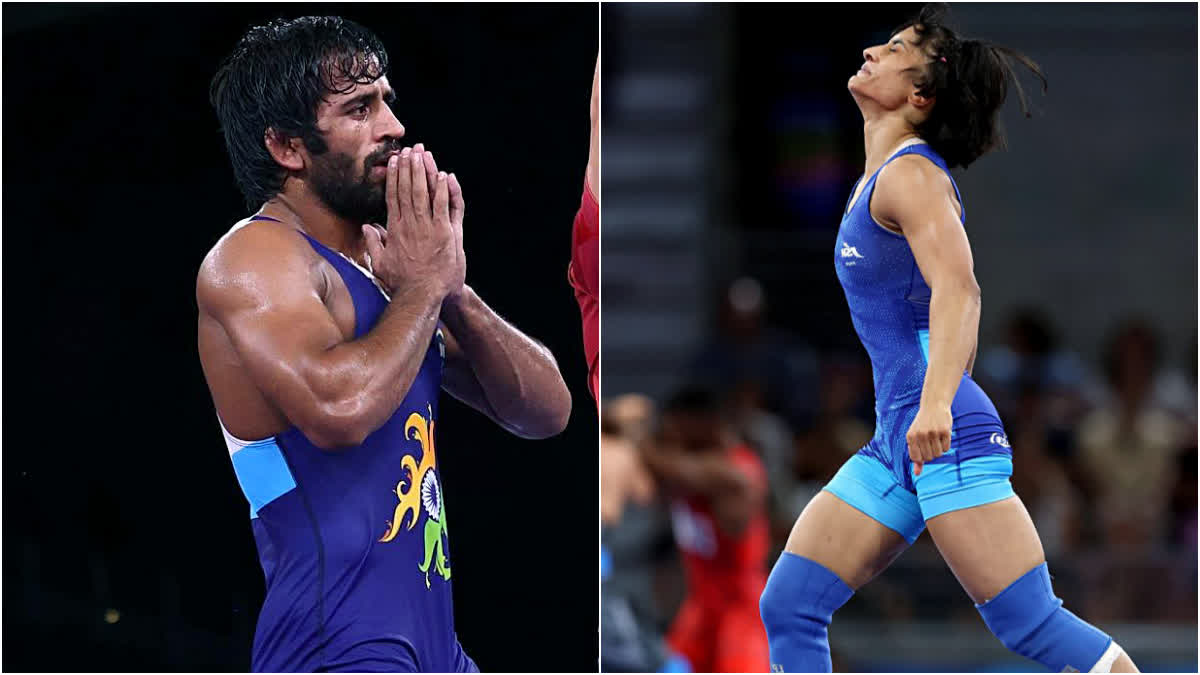 Bajrang Punia and Vinesh Phogat