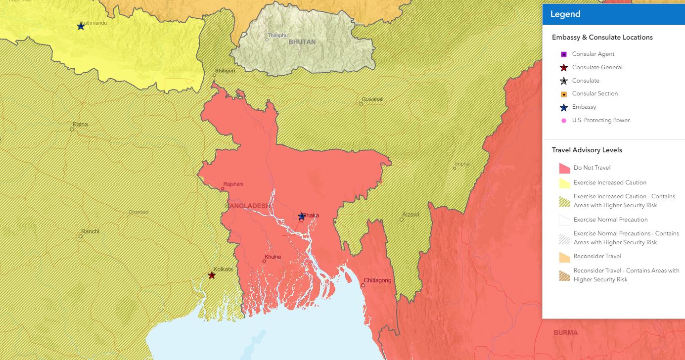 US Urges Citizens Not To Travel To Bangladesh