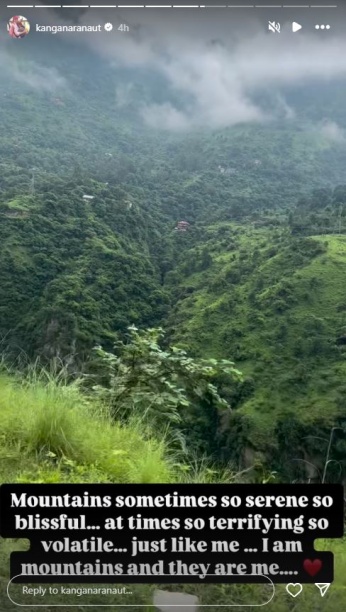 Bollywood actor Kangana Ranaut recces flood-hit areas of Himachal Pradesh