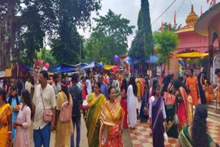 70 thousand devotees performed Jalabhishek of Bholenath at Amreshwar Dham in Khunti On the third Monday of Sawan