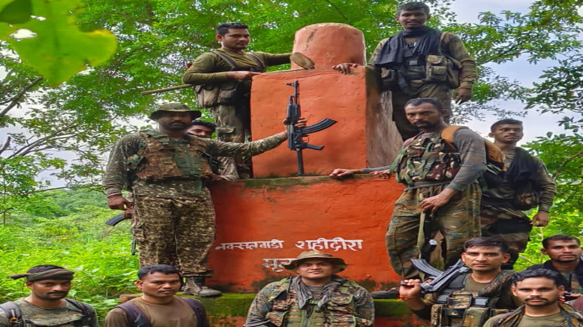 Security forces demolished Naxalite memorial