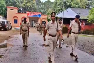 police conduct flag march