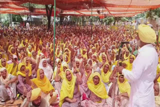 Farmers protest outside Mansa DC office