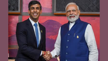 Rishi Sunak with PM Modi