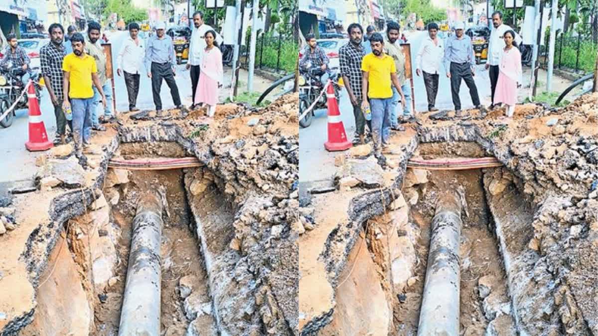 Drinking Water Pipe Lines Crumbling in GHMC