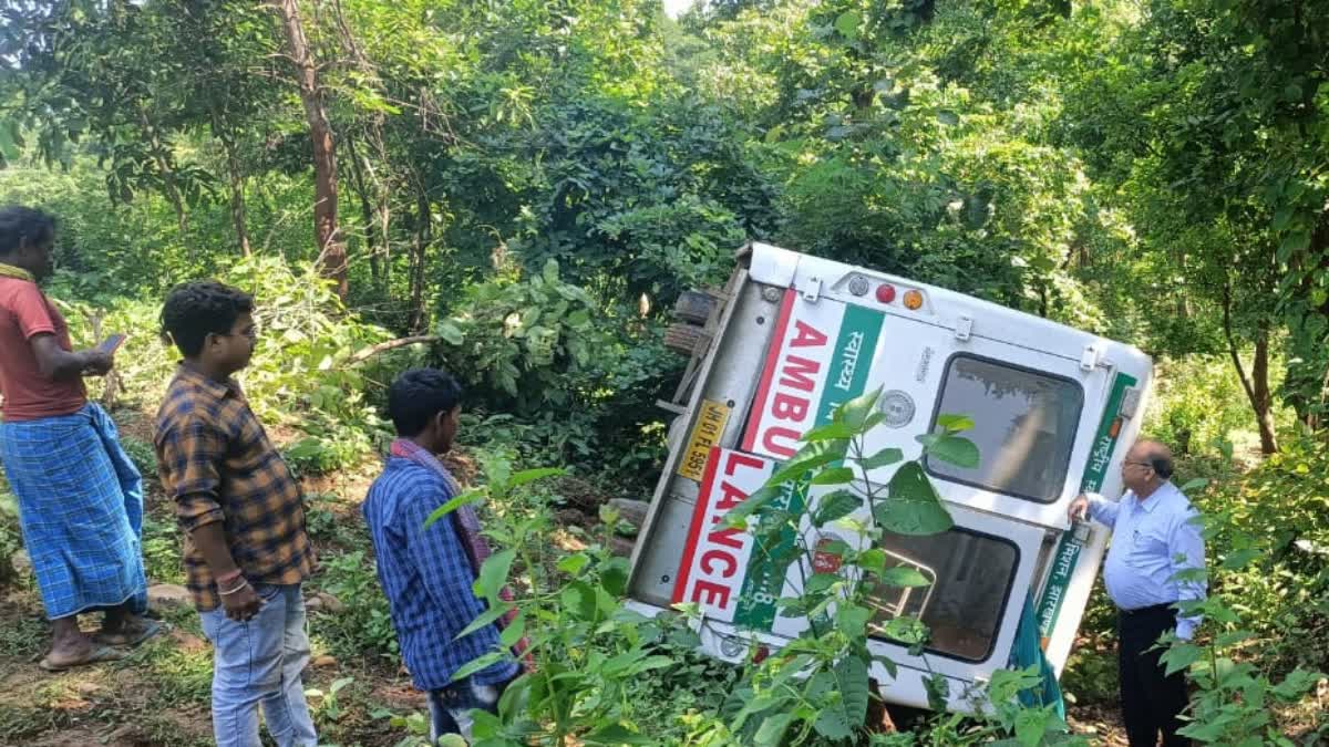 Ambulance Overturned In Sahibganj