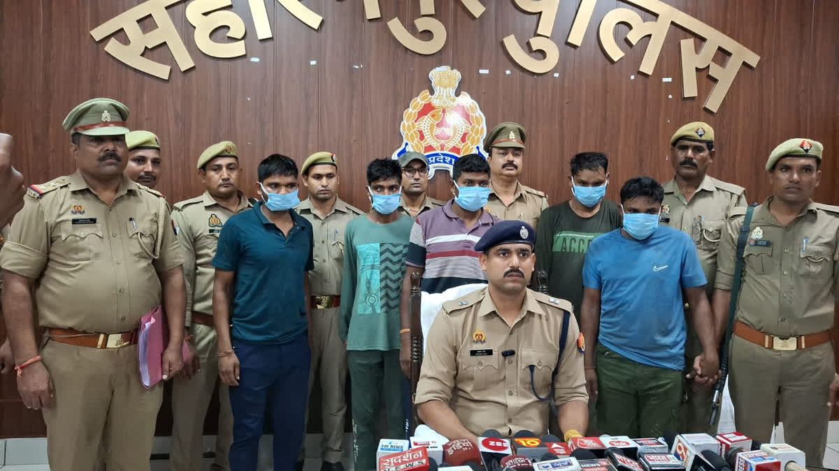 सहारनपुर में पुलिस मुठभेड़ में पांच आरोपी गिरफ्तार