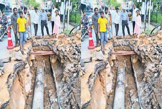 Drinking Water Pipe Lines Crumbling in GHMC