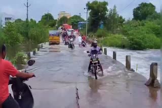 Medchal Stream is Flowing Furiously and Travelers Facing Problems