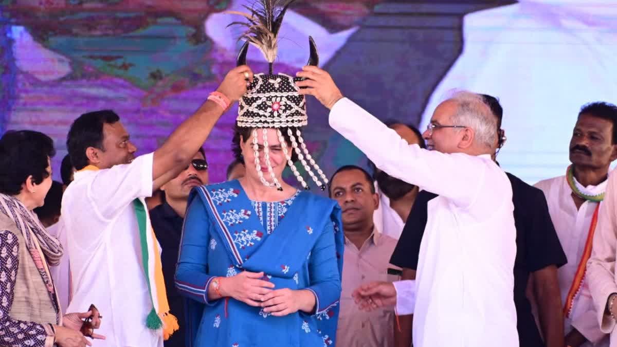 Priyanka Gandhi Visit to Chhattisgarh